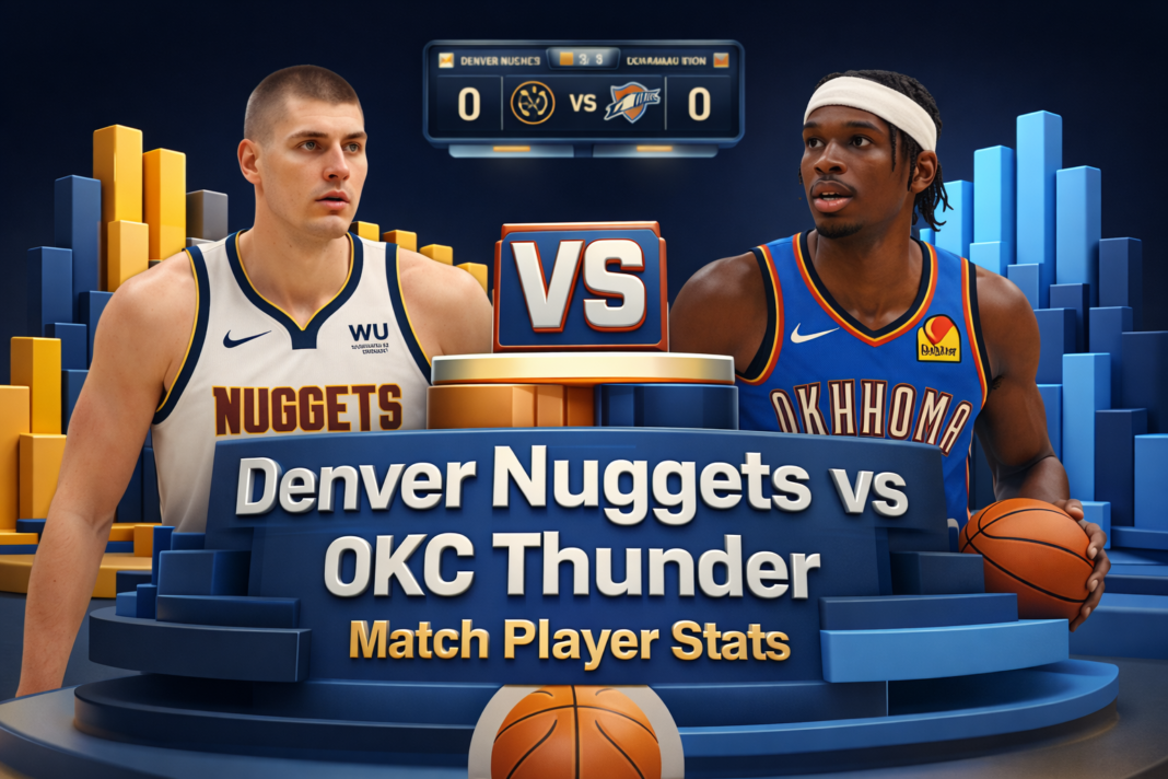 denver nuggets vs okc thunder match player stats