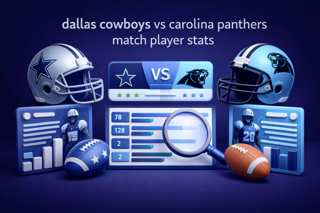dallas cowboys vs carolina panthers match player stats