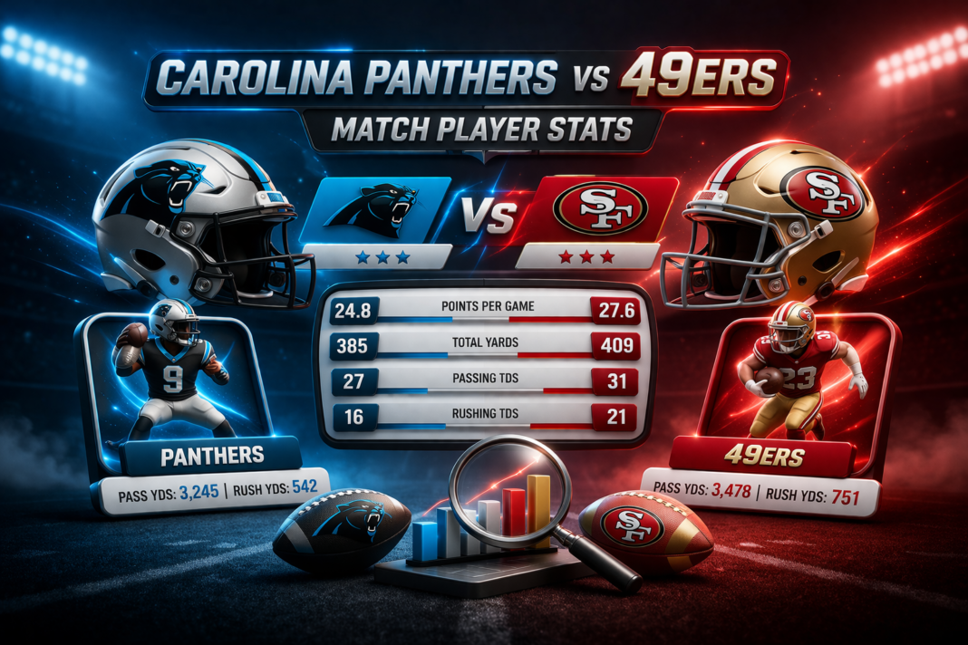 carolina panthers vs 49ers match player stats
