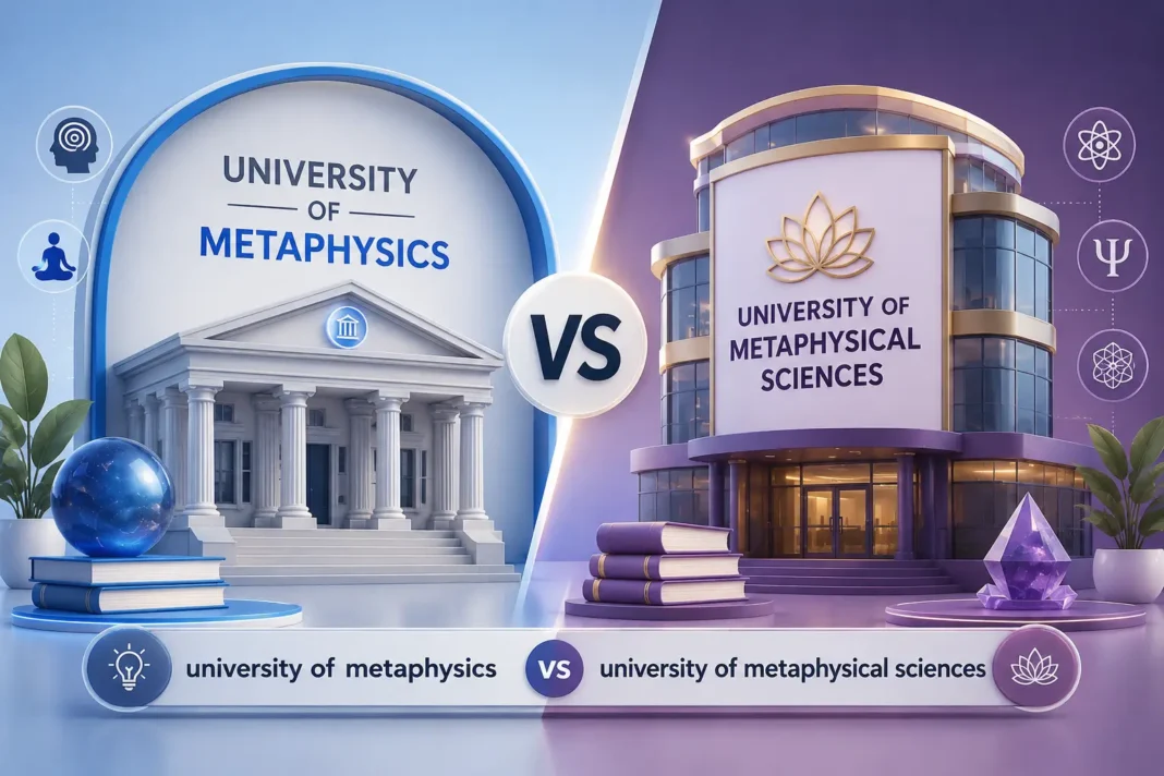 university of metaphysics vs university of metaphysical sciences