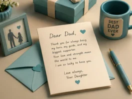 touching letter to dad from daughter