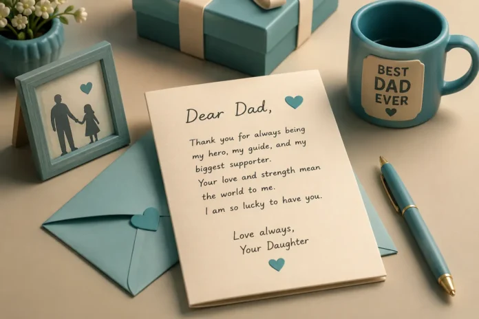 touching letter to dad from daughter